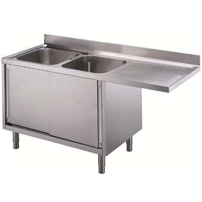 Premium Preparation 1800 mm Cupboard Sink for Dishwasher with 2 Bowls ...