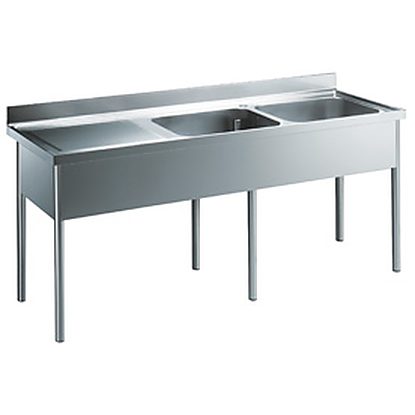 Premium Preparation 2100 mm Sink Unit with 2 Bowls – Left Drain