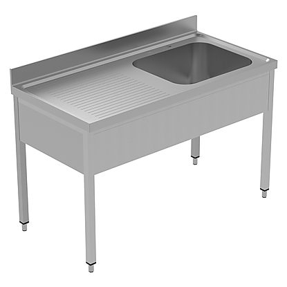 PLUS – Static Preparation 1400 mm Sink Unit with 1 Bowl – Left drain
