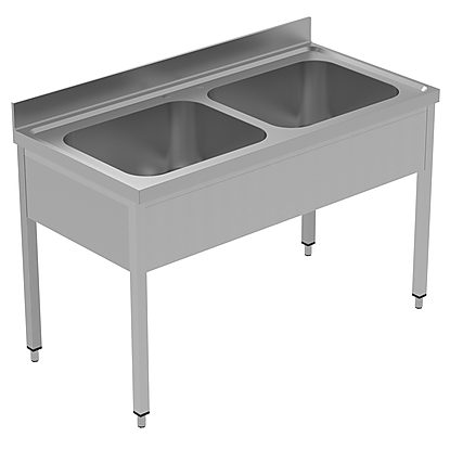 PLUS – Static Preparation 1400 mm Sink Unit with 2 Bowls
