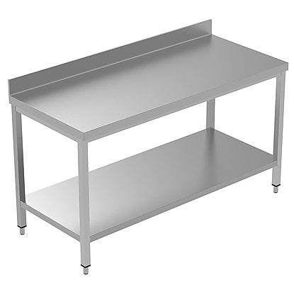 PLUS – Static Preparation 1600 mm Work Table with Upstand and with Lower Shelf
