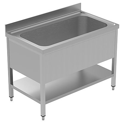 PLUS – Static Preparation 1200 mm Soaking Sink with 1 Bowl with Shelf