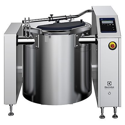 High Productivity Cooking Smart Electric Boiling Pan 150lt, 600mm tilting height, with feet
