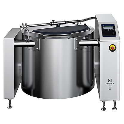 High Productivity Cooking Smart Electric Boiling Pan 300lt, 600mm tilting height, with feet