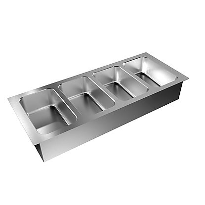 Drop-In Drop-in bain-marie, with four wells (4 GN container capacity)