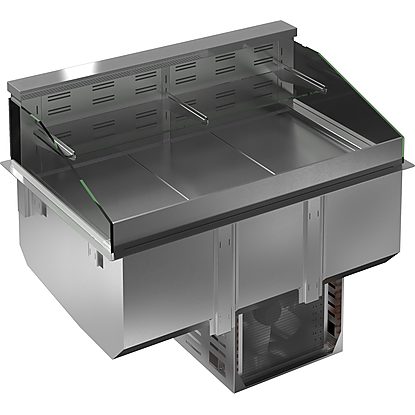 Drop-In Drop-in refrigerated well, ventilated, 1 refrigerated shelf and 1 neutral shelf (3 GN)