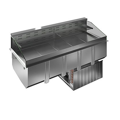 Drop-In Drop-in refrigerated well, ventilated, 1 refrigerated shelf and 1 neutral shelf (5 GN)