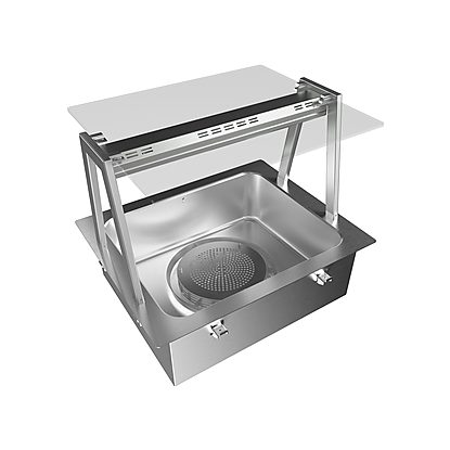 Drop-In Drop-in bain-marie, air ventilated, with one well (2 GN container capacity) and A overshelf