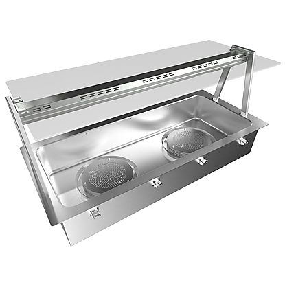 Drop-In Drop-in bain-marie, air ventilated, with one well (4 GN container capacity) and A overshelf