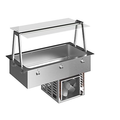 Drop-In Drop-in refrigerated well, static (3 GN container capacity) with A overshelf