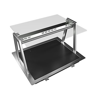 Drop-In Drop-in tempered glass top (2 GN container capacity) with A overshelf