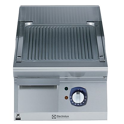 Modular Cooking Range Line 700XP 400mm Electric Fry Top, Ribbed Brushed Chrome Plate