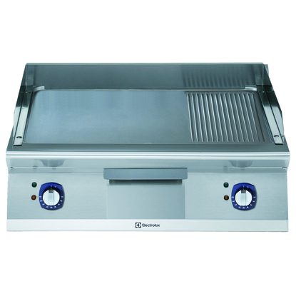 Modular Cooking Range Line 700XP 800mm Electric Fry Top, Smooth and Ribbed Brushed Chrome Plate