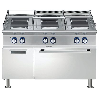 Modular Cooking Range Line 700XP 6-Hot Square Plates Electric Boiling Top Range on Electric Oven