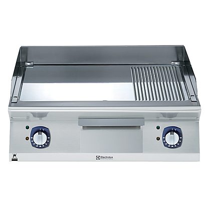 Modular Cooking Range Line 700XP 800mm Electric Fry Top, Smooth and Ribbed Polished Chrome Plate