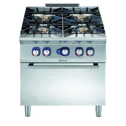 Modular Cooking Range Line 900XP 4-Burner Gas Range 10 kW on Gas Ovenwith 3mm worktop and electric ignition