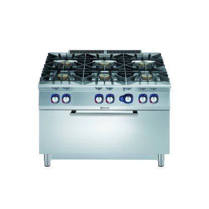 Modular Cooking Range Line 900XP 6-Burner Gas Range 10 kW on Large Gas Oven with 3mm WorkTop