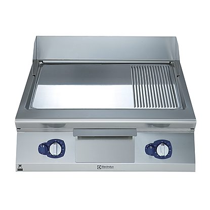 Modular Cooking Range Line 900XP Full Module Gas Fry Top, Smooth and Ribbed Polished Chrome Plate