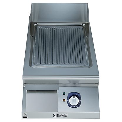 Modular Cooking Range Line 900XP 400mm Electric Fry Top, Ribbed Brushed Chrome Plate