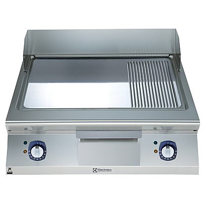 Modular Cooking Range Line 900XP Full Module Electric Fry Top, Smooth and Ribbed Polished Chrome Plate