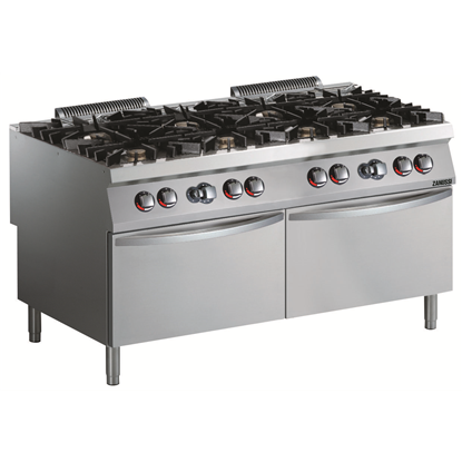 Modular Cooking Range Line EVO900 8-Burner Gas Range on 2 Gas Ovens ...