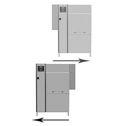 Warewashing green&clean dual rinse rack type dishwasher, L>R, 150 racks/hour, electric, 50Hz