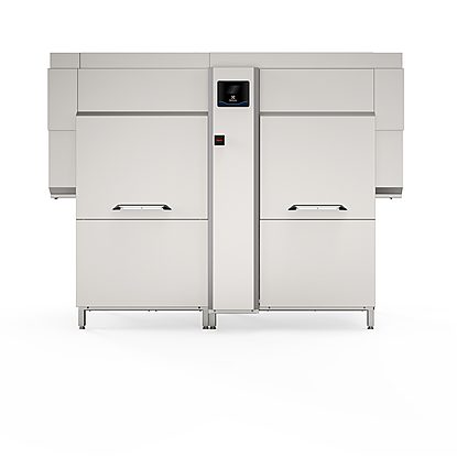 Warewashing green&clean dual rinse rack type dishwasher with Energy Saving Device, 250 racks/hour, electric 50Hz