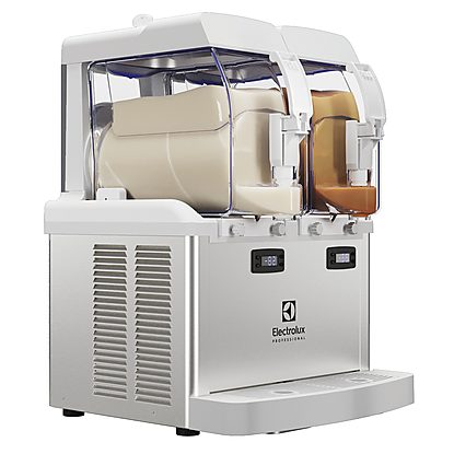 Frozen Frozen granita and cream dispenser with 2 insulated bowls