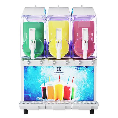 Frozen Frozen granita dispenser with 3 bowls, mechanical control and lighted panel, UV light
