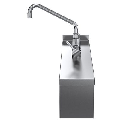 Accessories Water mixing tap one lever, one side with backsplash