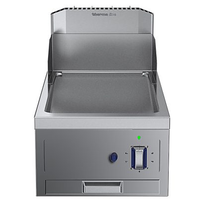 Modular Cooking Range Line thermaline 85 – Half Module Gas Fry Top, 1 Side with Backsplash