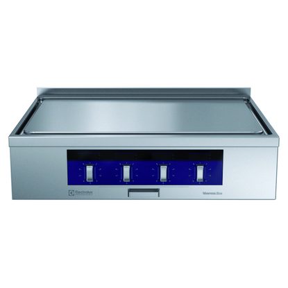 Gamma cottura modulare thermaline 90 – Tuttapiastra elettrico 4 zone con Ecotop, 1 lato operatore con alzatina
