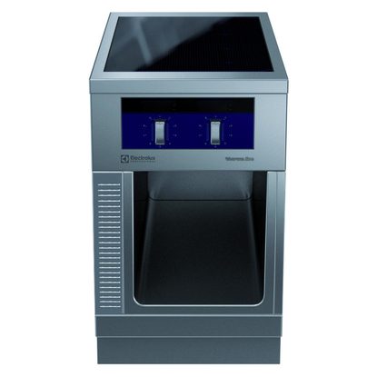 Gamma cottura modulare thermaline 90 – Induzione 2 zone ampia superficie su base aperta, 1 lato operatore, profilo igienico