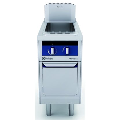Gamma cottura modulare thermaline 90 – Cuocipasta a gas, 1 vasca da 40 lt, 1 lato operatore, alzatina, profilo igienico