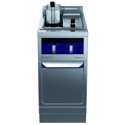 Gamma cottura modulare thermaline 90 – Friggitrice elettrica due vasche da 7 litri, 1 lato operatore, alzatina, profilo ig.