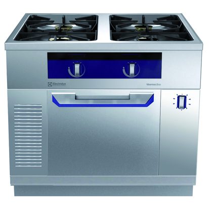 Gamma cottura modulare thermaline 90 – Cucina a gas 4 fuochi su forno a gas statico passante, 2 lati operatore H 700