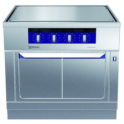 Gamma cottura modulare Piastra elettrica Free-cooking, su vano caldo, con alzatina posteriore – 1 lato operatore