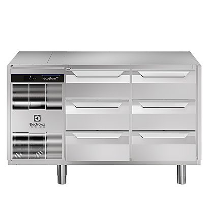 Digital Undercounter ecostore HP Premium Refrigerated Counter – 290lt, 1-Door, 3×1/3 Drawers, No Top