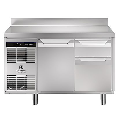 Digital Undercounter ecostore HP Premium Refrigerated Counter – 290lt, 1-Door, 1/3+2/3 Drawers, Upstand