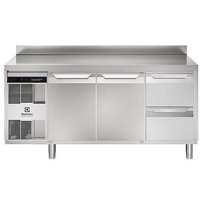 Digital Undercounter ecostore HP Premium Refrigerated Counter – 440lt, 2-Door, 2-Drawer, Upstand