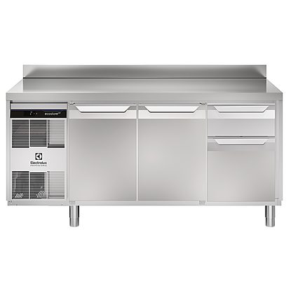 Digital Undercounter ecostore HP Premium Refrigerated Counter – 440lt, 2-Door, 1/3+2/3 Drawers, Upstand