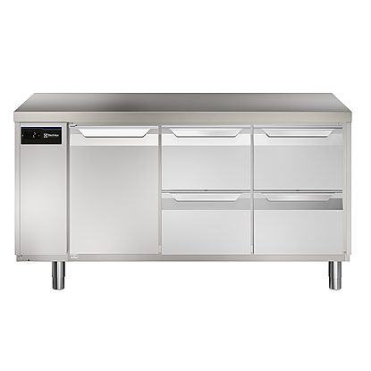 Digital Undercounter ecostore HP Premium Refrigerated Counter – 440lt, 1-Door, 4-Drawer, Remote