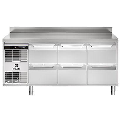 Digital Undercounter ecostore HP Premium Refrigerated Counter – 440lt, 6 Drawers – upstand