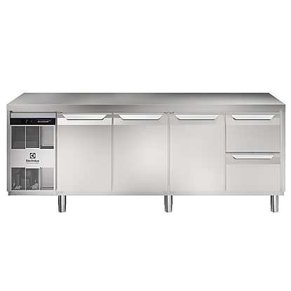 Digital Undercounter ecostore HP Premium Refrigerated Counter – 590lt, 3-Door, 2-Drawer, Upstand