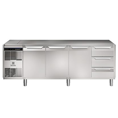 Digital Undercounter ecostore HP Premium Refrigerated Counter – 590lt, 3-Door, 3×1/3 Drawers, No Top