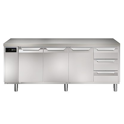 Digital Undercounter ecostore HP Premium Refrigerated Counter – 590lt, 3-Door, 3×1/3 Drawers, Remote