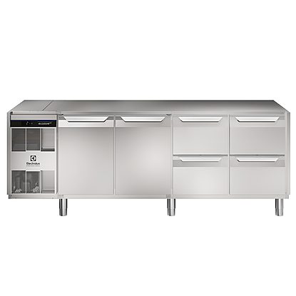 Digital Undercounter ecostore HP Premium Refrigerated Counter – 590lt, 2-Door, 4×1/2 Drawers, No Top