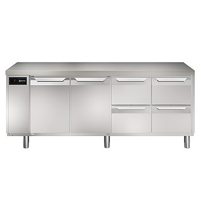 Digital Undercounter ecostore HP Premium Refrigerated Counter – 590lt, 2-Door, 4×1/2 Drawers, Remote