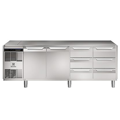 Digital Undercounter ecostore HP Premium Refrigerated Counter – 590lt, 2-Door, 6×1/3 Drawers, No Top