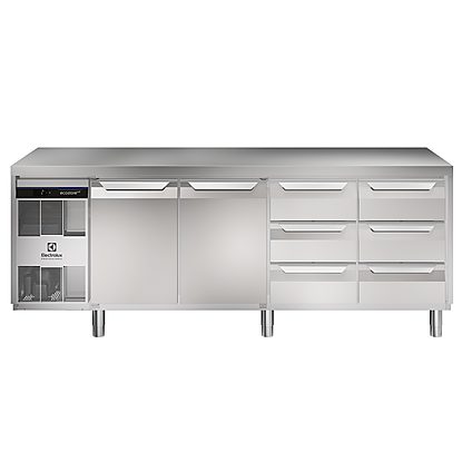 Digital Undercounter ecostore HP Premium Refrigerated Counter – 590lt, 2-Door, 6×1/3 Drawers